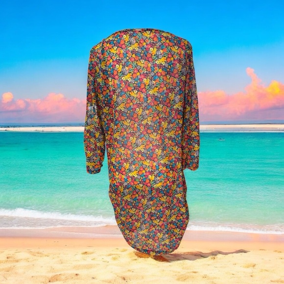 Anne Cole Red and Pink Swim Coverup Tunic - Picture 4 of 5